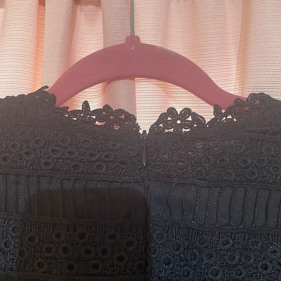 BLACK LACE BODY BRODERIE EMBROIDERED PENCIL DRESS EUC - Picture 5 of 5